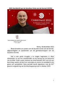 Kerstbrief 2022